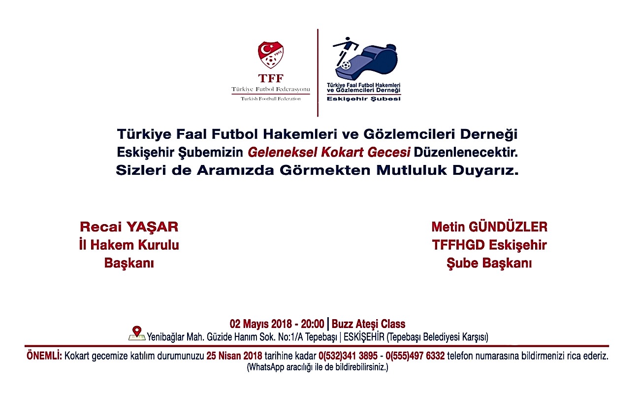 KOKART GECESİ - DAVETİYE